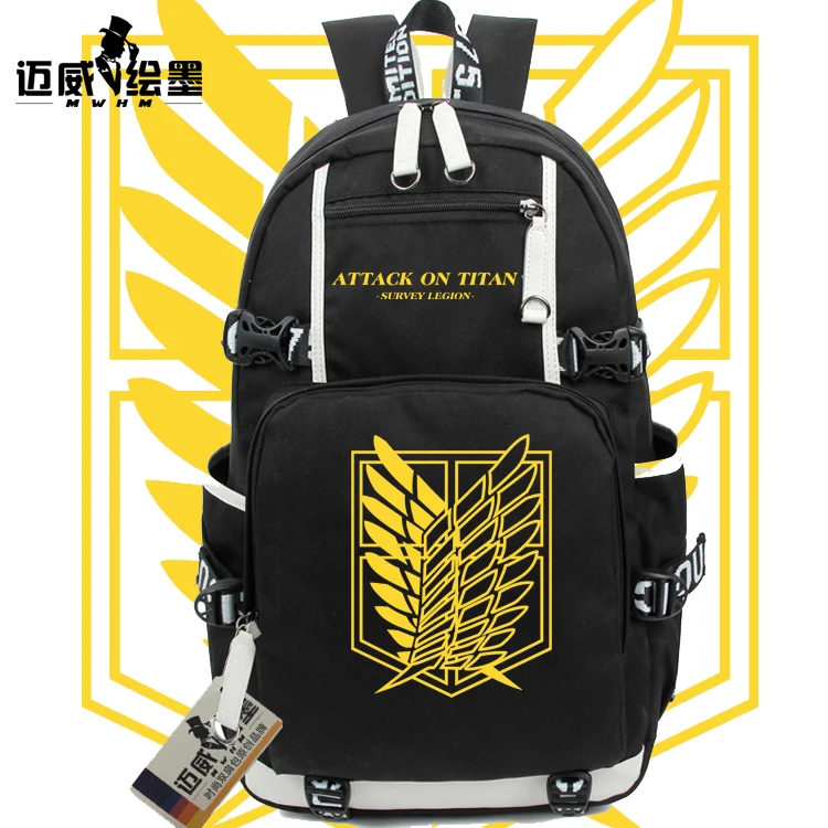 Attack on Titan Shingeki no Kyojin Gold color fashion Leisure canvas College winds man woman Backpacks High capacity schoolbag
Attack on Titan Shingeki no Kyojin Gold color fashion Leisure canvas College winds man woman Backpacks High capacity schoolbag