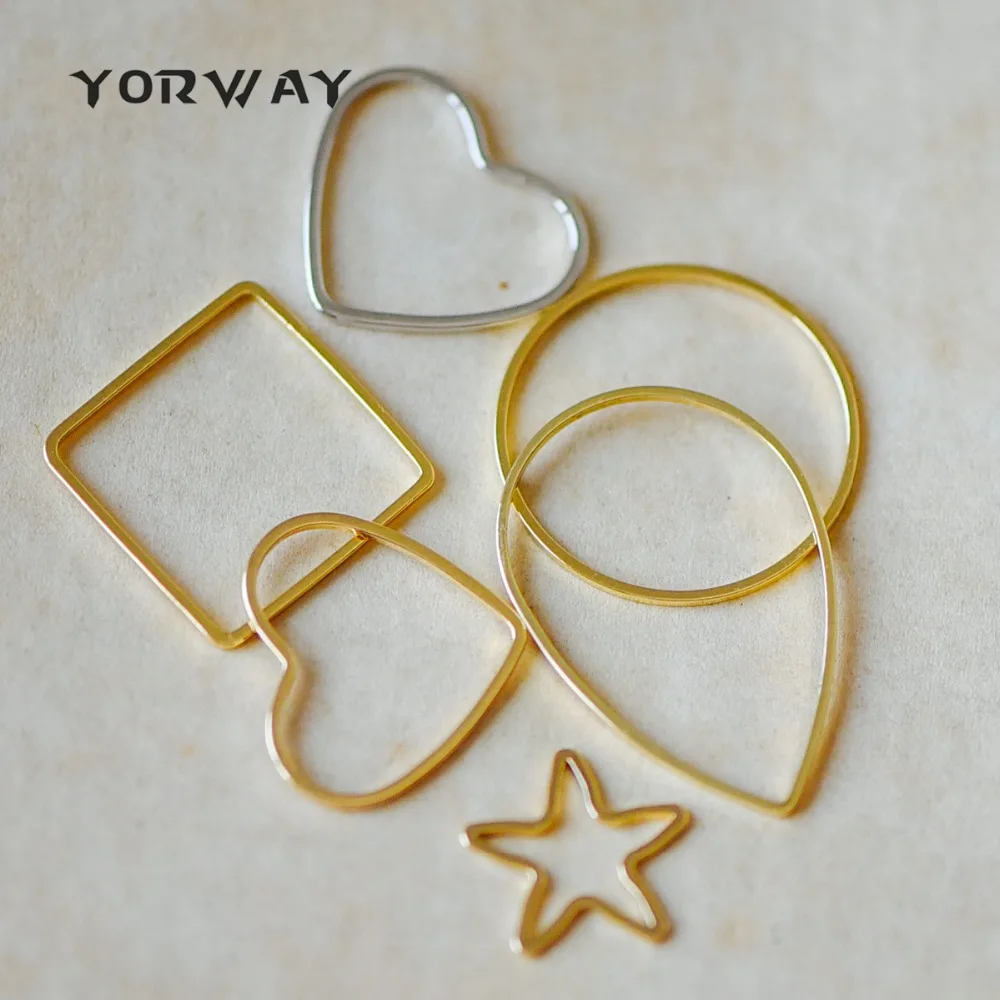 20pcs/lot Gold Geometric Link Charm Connectors, Real Gold/ Rhodium plated Brass, Round Square Heart Star Teardrop Pendants
20pcs/lot Gold Geometric Link Charm Connectors, Real Gold/ Rhodium plated Brass, Round Square Heart Star Teardrop Pendants