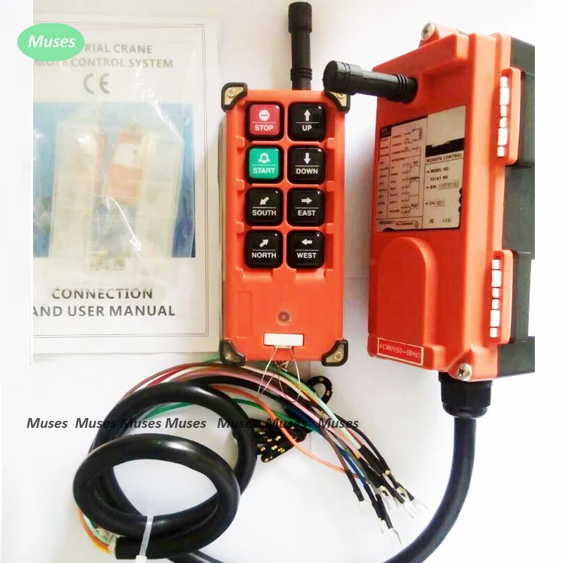1 transmitter+1 receiver 8 buttons Hoist crane remote control wireless radio remote control AC380V/AC240V/AC36V/DC12V/DC24V
1 transmitter+1 receiver 8 buttons Hoist crane remote control wireless radio remote control AC380V/AC240V/AC36V/DC12V/DC24V