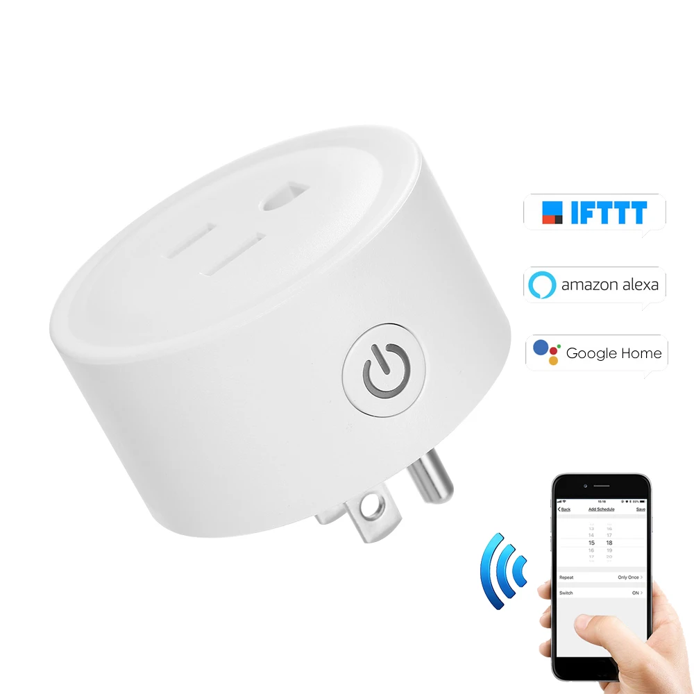 Mini Wifi Smart Socket Phone App Timing Switch Remote Control US Plug Outlet Socket Voice Control for Alexa Google Home
Mini Wifi Smart Socket Phone App Timing Switch Remote Control US Plug Outlet Socket Voice Control for Alexa Google Home