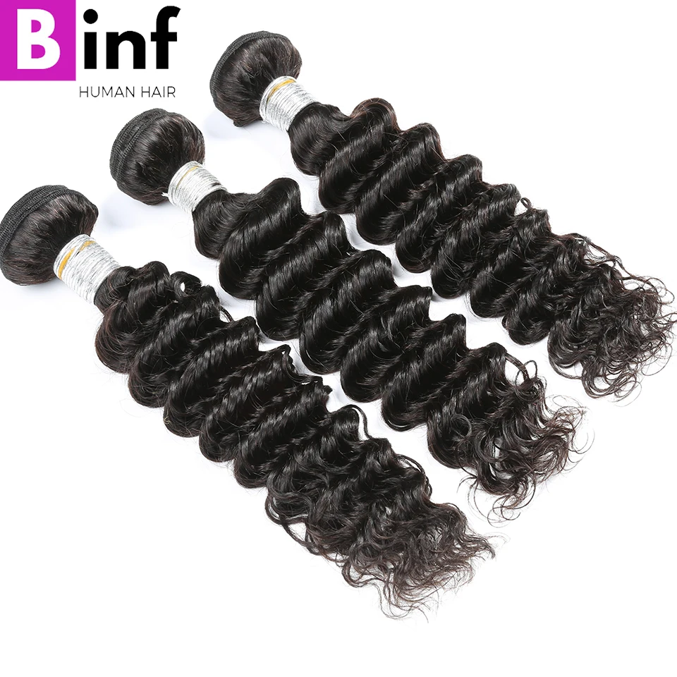 BINF Brazilian Deep Wave 100% Human Hair Weave 3 Bundles Hair Extension Non Remy Hair Natural Color Can Be Dyed Free Shipping
BINF Brazilian Deep Wave 100% Human Hair Weave 3 Bundles Hair Extension Non Remy Hair Natural Color Can Be Dyed Free Shipping