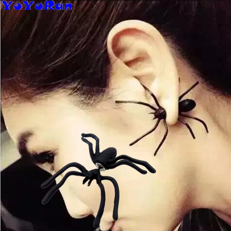 YoYoRan 1pc black solid spider stud earring ear cuff punk hyperbole metal 3D insect big earring jewelry rock street earring
YoYoRan 1pc black solid spider stud earring ear cuff punk hyperbole metal 3D insect big earring jewelry rock street earring