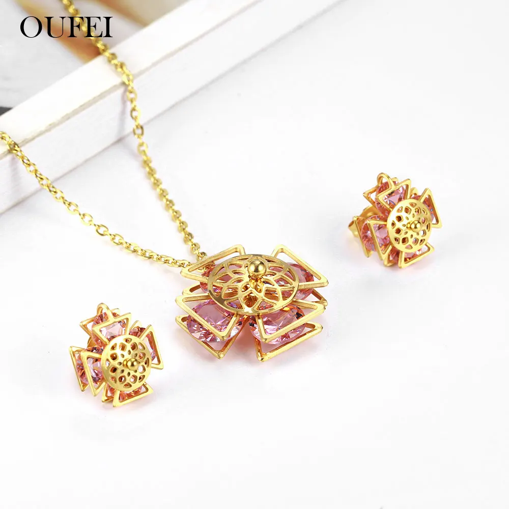 OUFEI Stainless Steel Jewelry Geometric Charm Necklace Earrings Set Woman Vogue 2019 Jewelry Accessories wholesale lots bulk
OUFEI Stainless Steel Jewelry Geometric Charm Necklace Earrings Set Woman Vogue 2019 Jewelry Accessories wholesale lots bulk