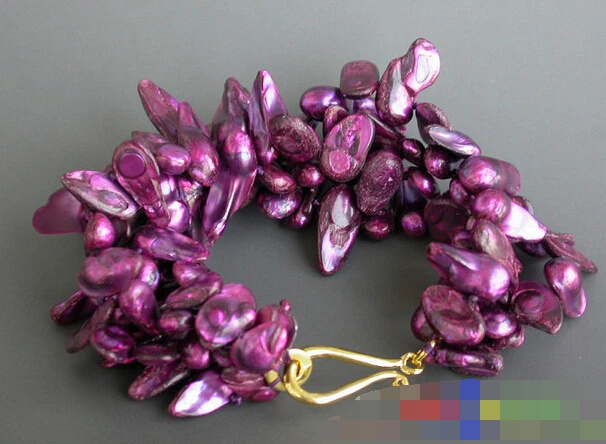 free shipping 01232 4row 8" grape purple tail wine Freshwater cultured pearl Bracelet
free shipping 01232 4row 8" grape purple tail wine Freshwater cultured pearl Bracelet