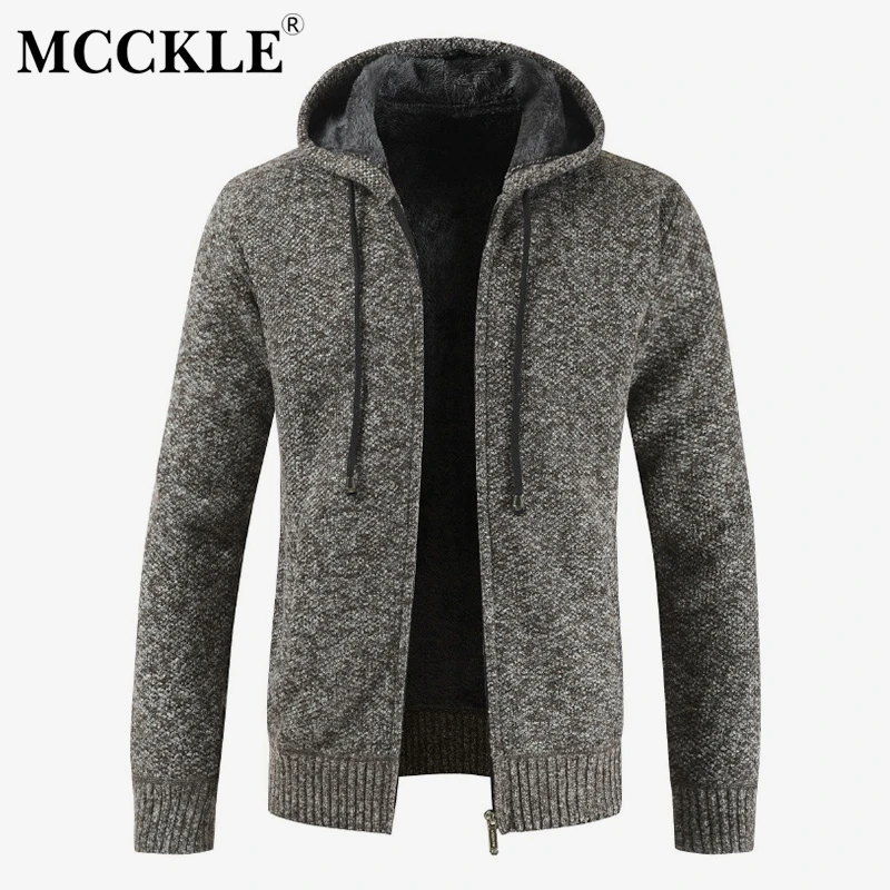 Winter Hooded Knitted Cardigan Men's Sweater Thicken Velvet Warm Zipper Sweaters Jacket Men 2018 Autumn Casual Outwear For Male
Winter Hooded Knitted Cardigan Men's Sweater Thicken Velvet Warm Zipper Sweaters Jacket Men 2018 Autumn Casual Outwear For Male