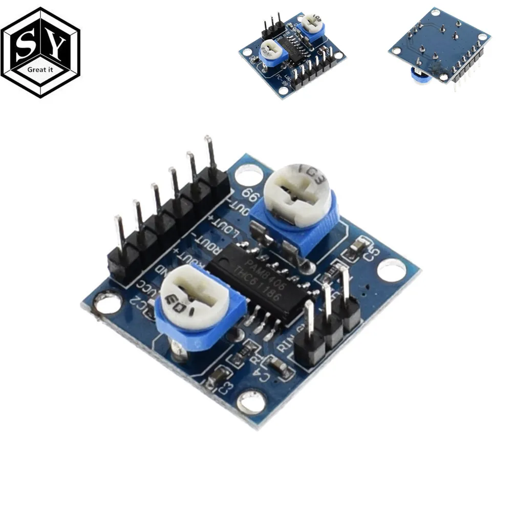 1PCS Great IT PAM8406 Digital Amplifier Board With Volume Potentiometer 5Wx2 Stereo M70
1PCS Great IT PAM8406 Digital Amplifier Board With Volume Potentiometer 5Wx2 Stereo M70