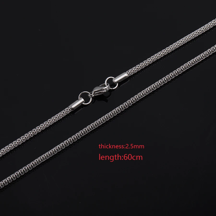 Fnixtar Stainless Steel Snake Chain Necklace Thickness 2.5mm Length 60cm DIY Necklace Chain 10pcs/lot
Fnixtar Stainless Steel Snake Chain Necklace Thickness 2.5mm Length 60cm DIY Necklace Chain 10pcs/lot