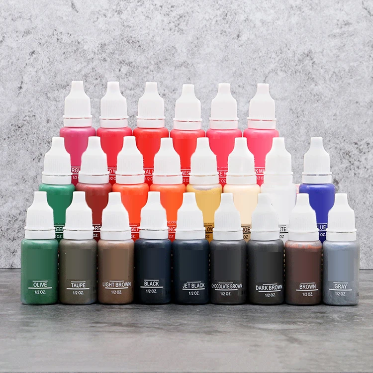 (23 Colors)Tattoo Ink Pigment for Makeup Easy To Wear Micro Pigment Eyebrow Eyeliner Lip Body Tattoo Permanents Art Beauty Tools
(23 Colors)Tattoo Ink Pigment for Makeup Easy To Wear Micro Pigment Eyebrow Eyeliner Lip Body Tattoo Permanents Art Beauty Tools