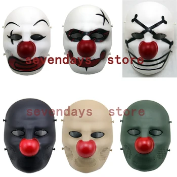 

Clown Skull Mask Skull Tactical Masks paintball mask air soft CS Field war games Protection Halloween Cosplay Ball Mesh Mask