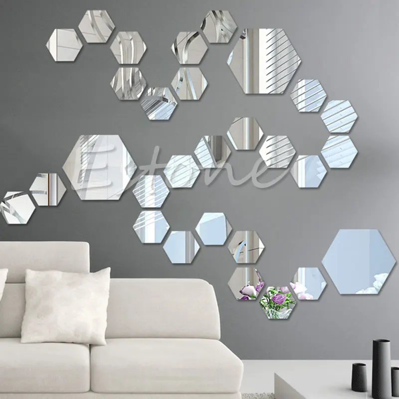 12PCS 3D Mirror Decal Hexagon Vinyl Removable Wall Sticker Home Art DIY Decor C42
12PCS 3D Mirror Decal Hexagon Vinyl Removable Wall Sticker Home Art DIY Decor C42