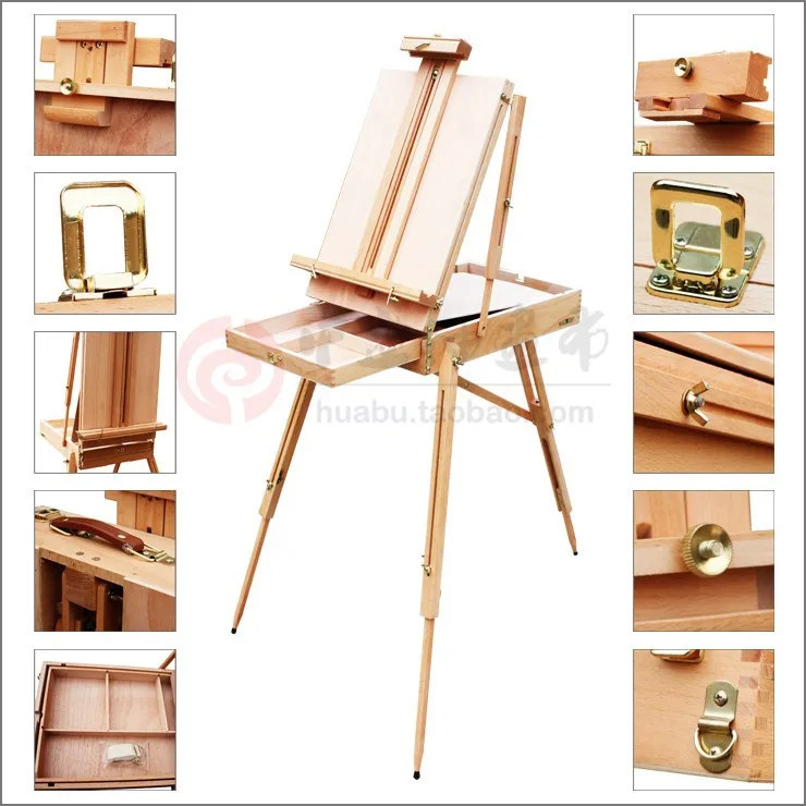 Crafts Adjustable Painting Stand Table Top Wood Easel For Art Kids