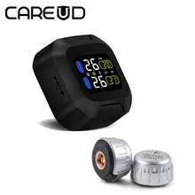 Original CAREUD Wireless Motorcycle TPMS Tire Pressure Monitoring System Motor Tyre Aotu Alarm 2 External Sensor Moto Tools Original CAREUD Wireless Motorcycle TPMS Tire Pressure Monitoring System Motor Tyre Aotu Alarm 2 External Sensor Moto Tools