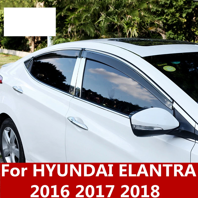 Для hyundai Elantra 2016 2017 2018 хромированное автомобильное Окно Солнцезащитный козырек