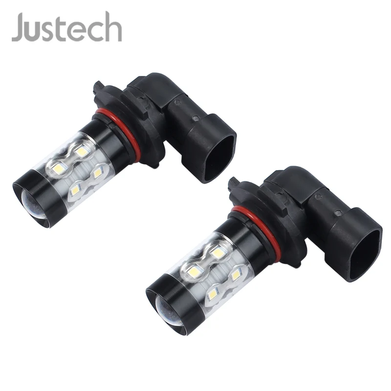 Justech 2 предмета 9145 H10 6000K 100 Вт светодиодный проектор DRL Противотуманные фары