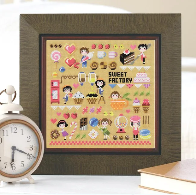 Gold Collection Lovely Counted Cross Stitch Kit Sweet Factory Candy Workshop SO
Gold Collection Lovely Counted Cross Stitch Kit Sweet Factory Candy Workshop SO