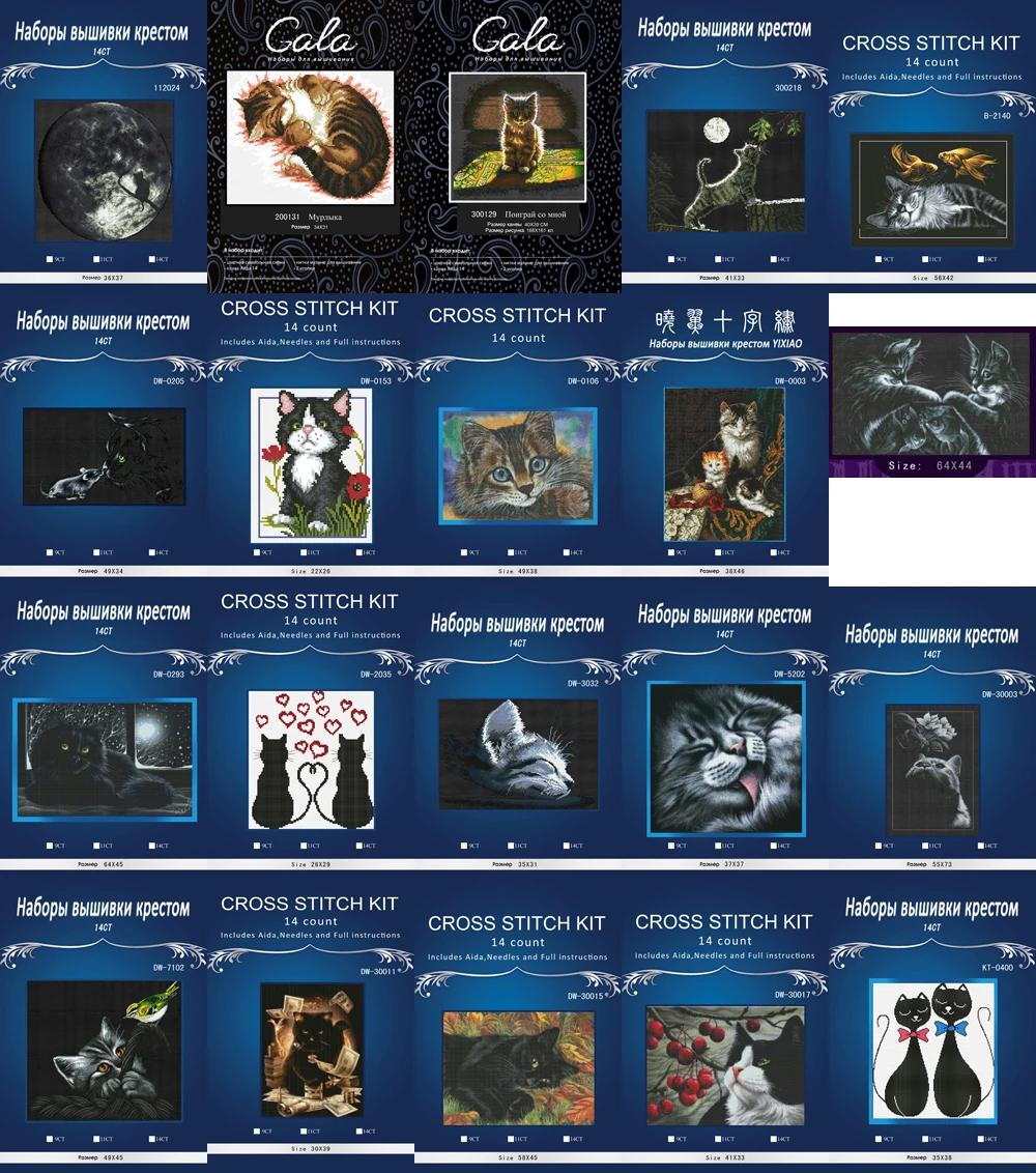 Dim Dmc Black cats Counted Cross Stitch 14CT DMC Cross Stitch Set DIY Chinese Cotton Cross-stitch Kit Embroidery Needlework
Dim Dmc Black cats Counted Cross Stitch 14CT DMC Cross Stitch Set DIY Chinese Cotton Cross-stitch Kit Embroidery Needlework