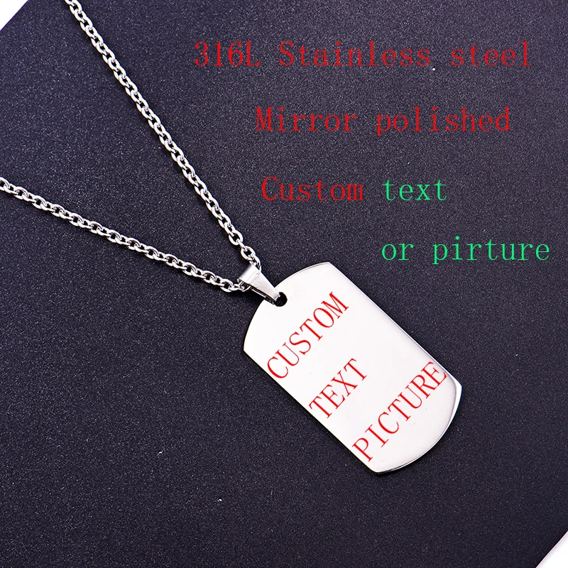 Personal Custome Name Necklace Delicate Man Stainless Steel Engrave Motto Pendant Choker jewelry Dog Tag Army Nameplate Necklace
Personal Custome Name Necklace Delicate Man Stainless Steel Engrave Motto Pendant Choker jewelry Dog Tag Army Nameplate Necklace
