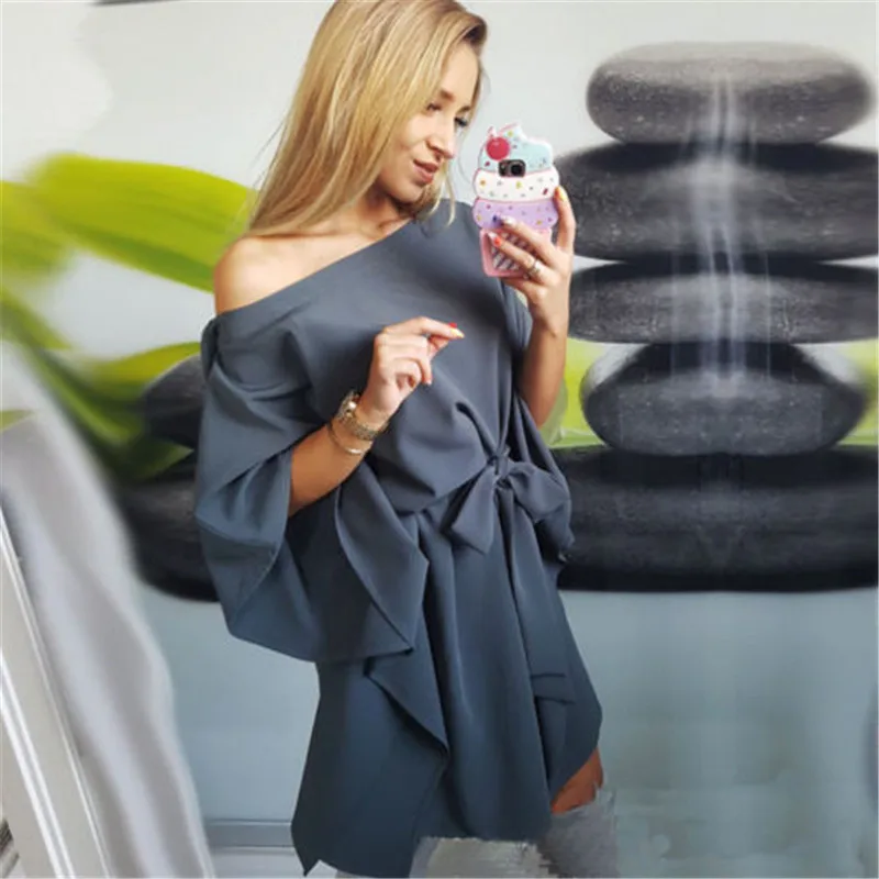 High Quality Women Grace Summer Dress Off Shoulder Mini Dress Ladies High Waist Lace Up Dress Summer Ruffle Loose Mini Dress
High Quality Women Grace Summer Dress Off Shoulder Mini Dress Ladies High Waist Lace Up Dress Summer Ruffle Loose Mini Dress