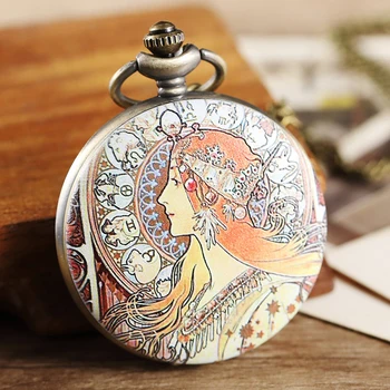 Beautiful Girl Pocket Watch Fob Chain Necklace Pendant Mens Flip Case Watch Women Ladies Quartz Dresses Retro Clock for Men Male
Beautiful Girl Pocket Watch Fob Chain Necklace Pendant Mens Flip Case Watch Women Ladies Quartz Dresses Retro Clock for Men Male