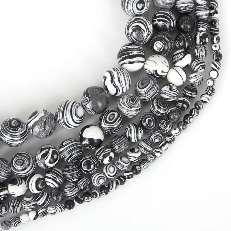Natural black white malachite stone round loose ball Beads 15" Strand 4 6 8 10 12 MM DIY Jewelry Making bracelet
Natural black white malachite stone round loose ball Beads 15" Strand 4 6 8 10 12 MM DIY Jewelry Making bracelet