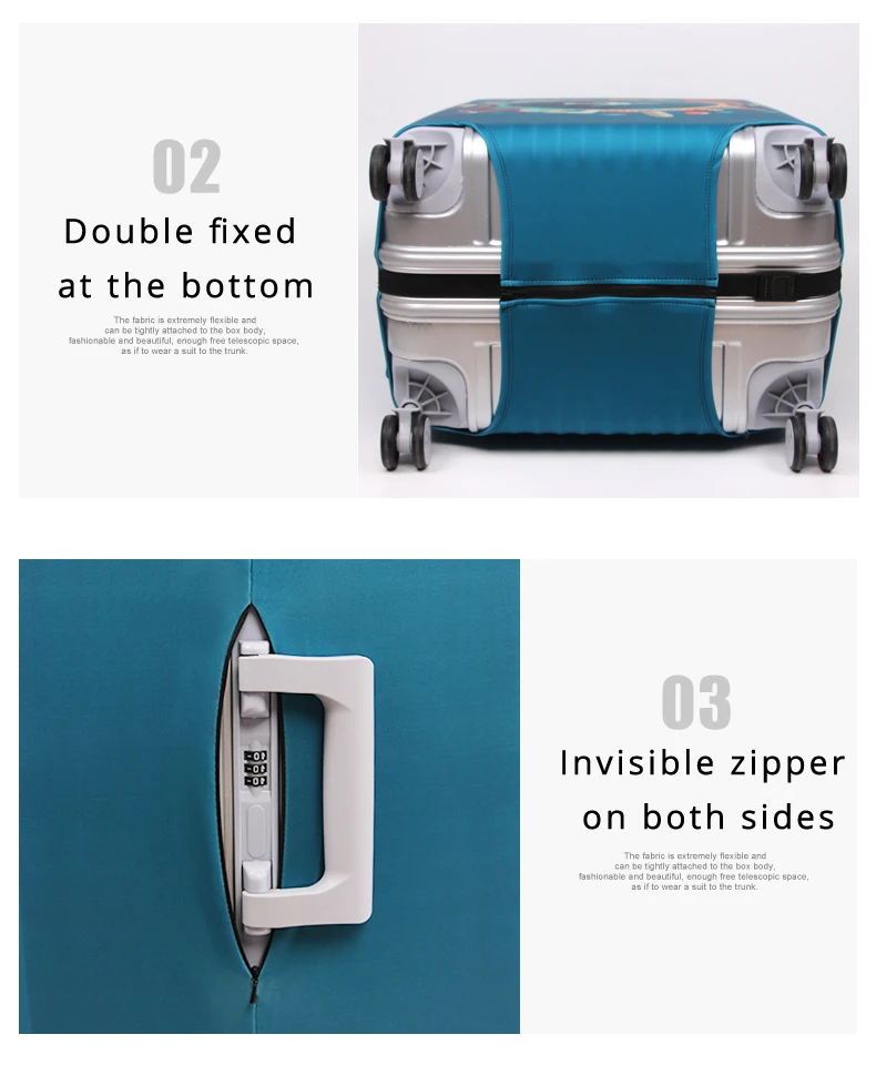 Generic Geometric PurpleLuggage Covers For Suitcase Baggage Laggage