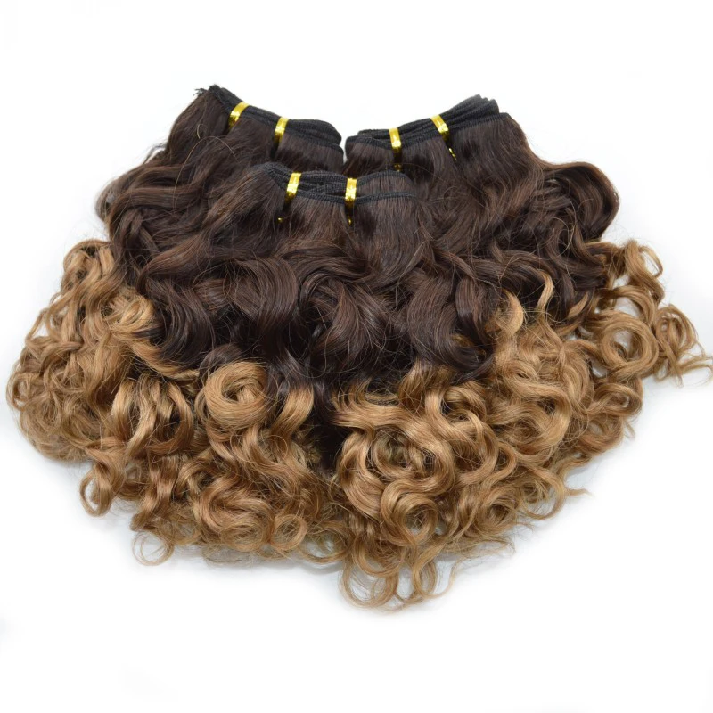 

Ombre Fummi Hair Brazilian Curly Hair Bob Short Human Hair Weave bundles Aunty Funmi Bouncy Curls Spiral Curl Fumi Hair