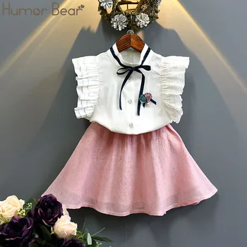 Humor Bear Girls Clothes Sets Children Clothing Summer Fashion Flowers Students T-Shirt + Star Dress 2Pcs Suit Baby Kids Clothes
Humor Bear Girls Clothes Sets Children Clothing Summer Fashion Flowers Students T-Shirt + Star Dress 2Pcs Suit Baby Kids Clothes