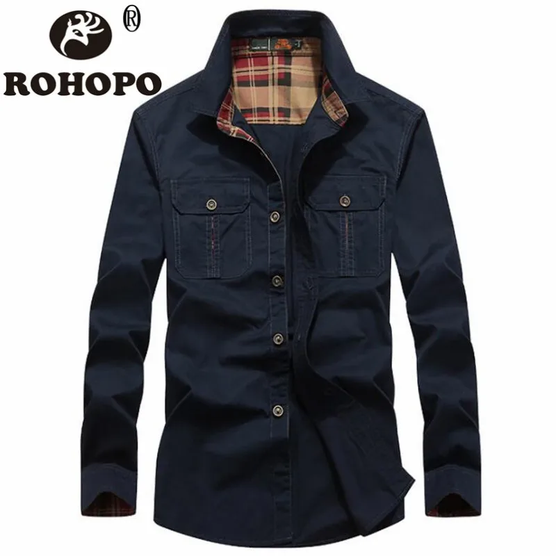 M to 5XL 100% Cotton Man Thick Shirt 2019 Full Sleeve Military Style Pockets Tooling Soldier Washed Cotton Resist Wear Shirts
M to 5XL 100% Cotton Man Thick Shirt 2019 Full Sleeve Military Style Pockets Tooling Soldier Washed Cotton Resist Wear Shirts