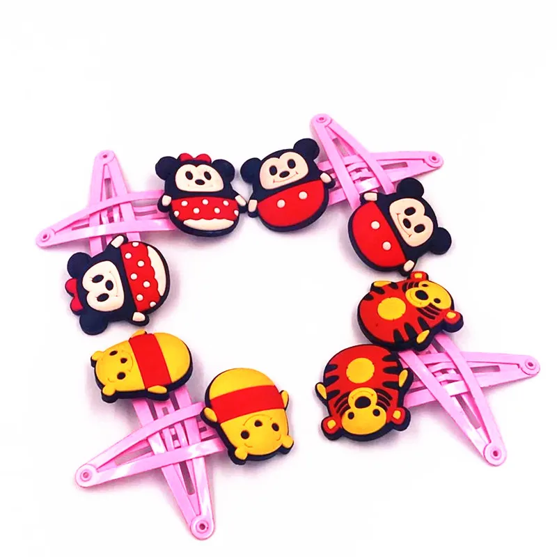 1Pair Lovely Cartoon Micky Minnie Bear Tiger Hair Clip Girls Children Accessories Pins Kids Gift Ornament | Аксессуары для одежды