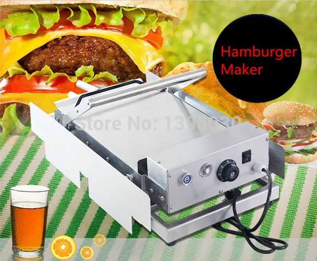 Image Free Shipping By DHL 1PC Model 212 Commercial Stainless Steel 220V 2400W Double Layer Hamburger Heating Sandwich Machine