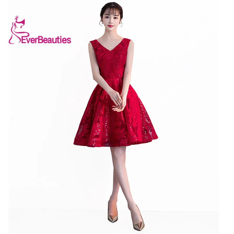 Cocktail Dresses Tulle Sequined Flower Short Prom Dress Party Gowns Sleeveless Vestidos De Coctel 2019 New Style
Cocktail Dresses Tulle Sequined Flower Short Prom Dress Party Gowns Sleeveless Vestidos De Coctel 2019 New Style