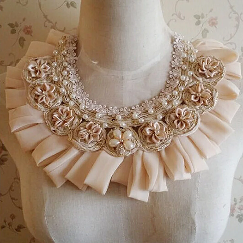 Pearl Beaded Patches 1 Pcs Chiffon Appliques Satin Flowers Appliques With Rhinestone For DIY Dress Shirt Collar Patches
Pearl Beaded Patches 1 Pcs Chiffon Appliques Satin Flowers Appliques With Rhinestone For DIY Dress Shirt Collar Patches