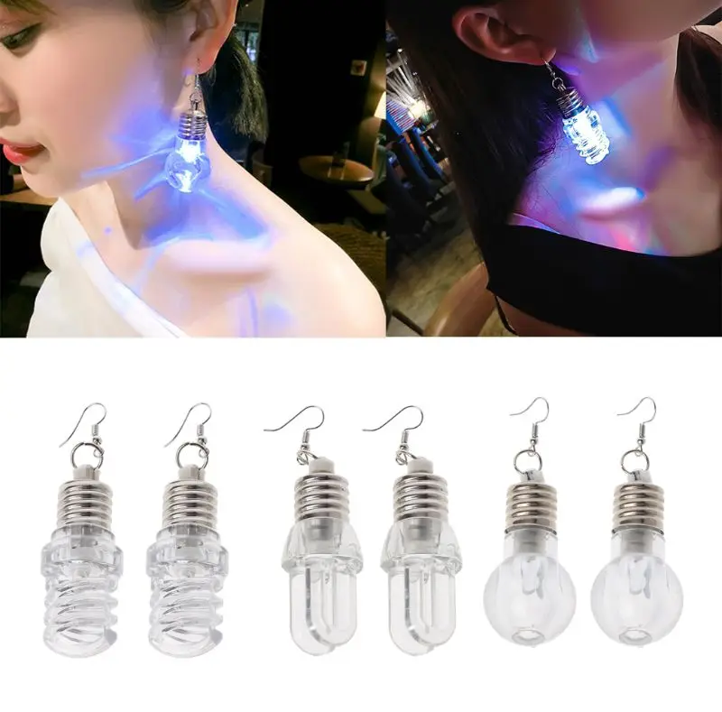 Colorful LED Light Up Bulbs Drop Earrings Luminous Nightclub Dance Party Jewelry
Colorful LED Light Up Bulbs Drop Earrings Luminous Nightclub Dance Party Jewelry