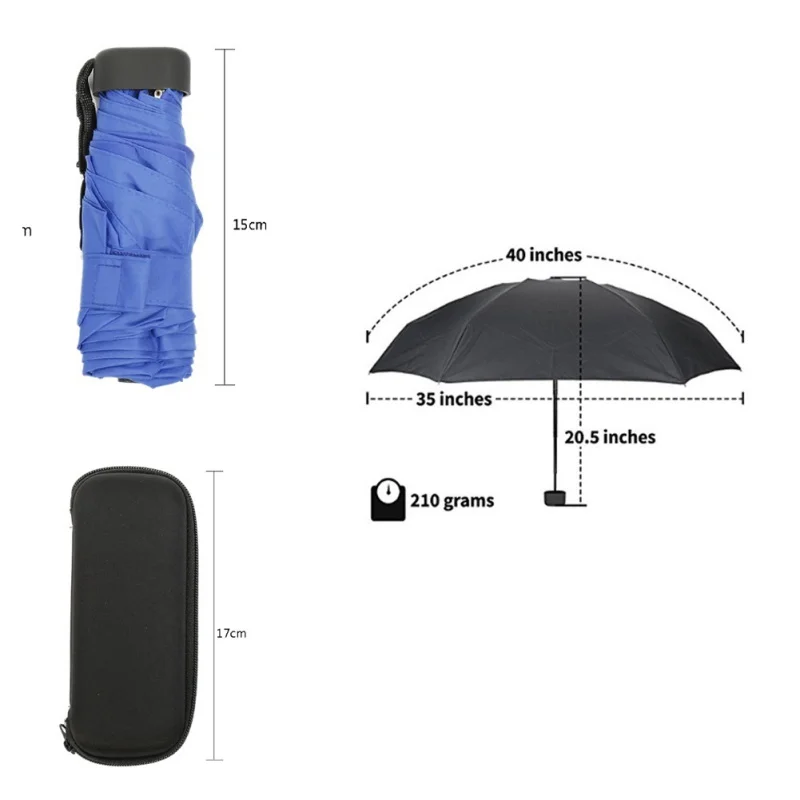 Mini Capsule Pocket Light Umbrella Windproof Folding Umbrellas Travel Compact Rain Umbrella For Women and Men
Mini Capsule Pocket Light Umbrella Windproof Folding Umbrellas Travel Compact Rain Umbrella For Women and Men