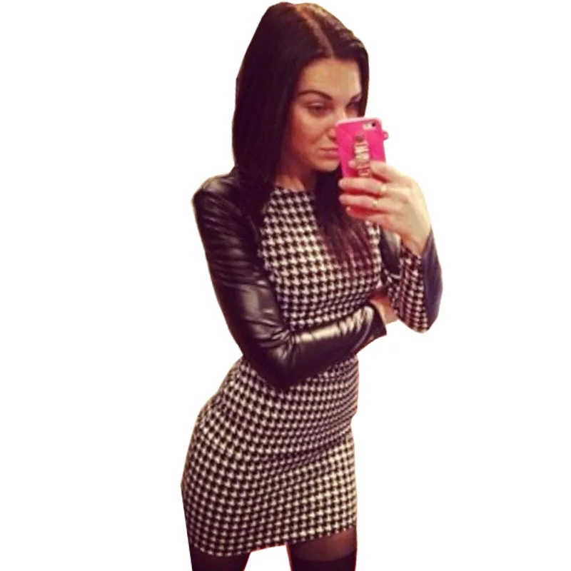 Summer Dress 2019 New Sale Women Fashion Style Pu Houndstooth Leopard Slim Fit Cheap Splicing Mini Dresses Vestidos FGP001
Summer Dress 2019 New Sale Women Fashion Style Pu Houndstooth Leopard Slim Fit Cheap Splicing Mini Dresses Vestidos FGP001