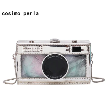 Laser Transparent Camera Shaped Crossbody Bags for Women PU Leather Box Clear Messenger Bags Chains Small Square Shoulder Purses
Laser Transparent Camera Shaped Crossbody Bags for Women PU Leather Box Clear Messenger Bags Chains Small Square Shoulder Purses