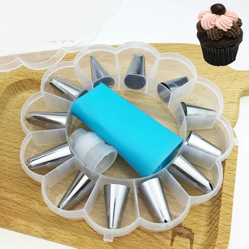 14pcs/set Stainless Steel Decorating Tips Sets Dessert Cookies Nozzle Tools Cake Boxes Bakeware Tools Set
14pcs/set Stainless Steel Decorating Tips Sets Dessert Cookies Nozzle Tools Cake Boxes Bakeware Tools Set