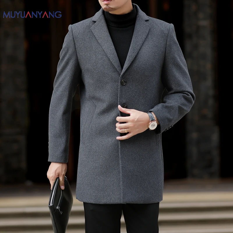 

Mu Yuan Yang Autumn and Winter For Male Wool & Blends Casual Mens Wool Jackets Big Size XXXL XXXXL Men's Woolen Blend Coats