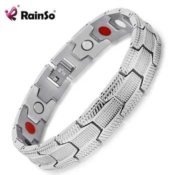 RainSo Mens Bracelets Stainless Steel Magnetic Therapy Bracelets Germanium Jewelry Wristband Drop-ship New Arrivals 2020
RainSo Mens Bracelets Stainless Steel Magnetic Therapy Bracelets Germanium Jewelry Wristband Drop-ship New Arrivals 2020