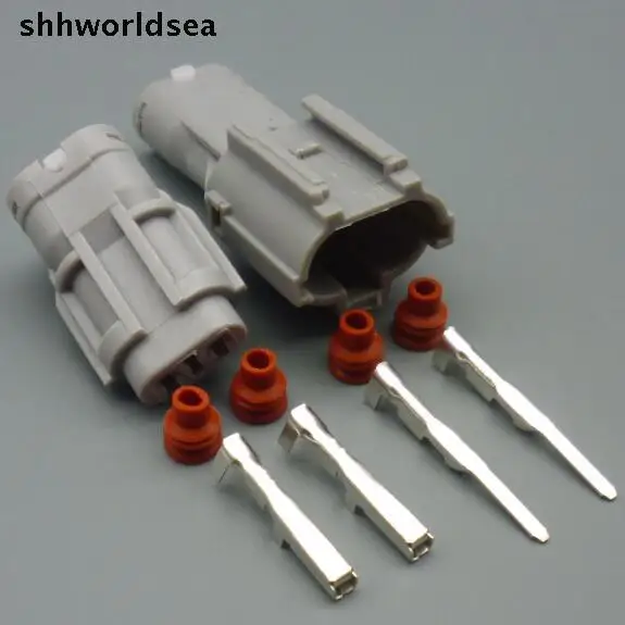 Shhworldsea 2-контактный разъем 2 0 мм Автомобильный Водонепроницаемый Электрический