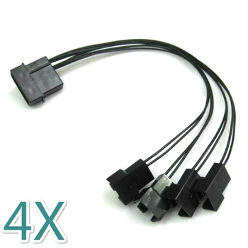 50 PCS/ Lot 4Pin Molex to 4 x 4 Pin PWM Fan Power splitter cable, Cooler cooling PWM Fan cable Distributor 4- way
50 PCS/ Lot 4Pin Molex to 4 x 4 Pin PWM Fan Power splitter cable, Cooler cooling PWM Fan cable Distributor 4- way