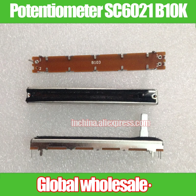 5pcs 75mm B10K Straight Slide Push-Pull Potentiometer SC6021 Mono / Dimming Console Mixer Fader B103
5pcs 75mm B10K Straight Slide Push-Pull Potentiometer SC6021 Mono / Dimming Console Mixer Fader B103