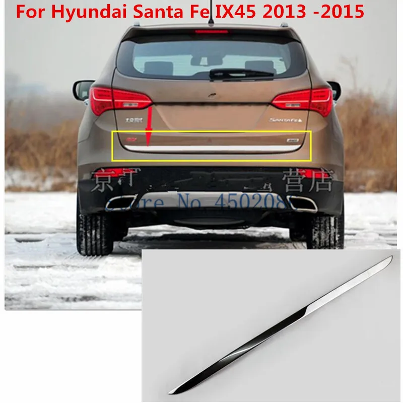 High quality stainless steel Rear Trunk Lid Cover Trim For Hyundai Santa Fe ix45 2013-2015 Car Styling Car-covers 
High quality stainless steel Rear Trunk Lid Cover Trim For Hyundai Santa Fe ix45 2013-2015 Car Styling Car-covers