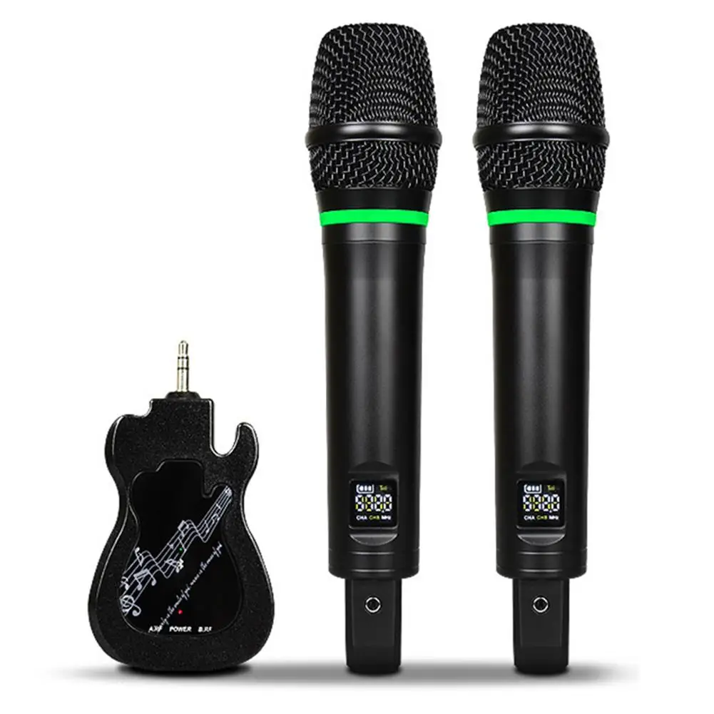 Wireless Microphone Professional Bluetooth Two Handheld Microphone With Receptor 10 Channels LED Display
Wireless Microphone Professional Bluetooth Two Handheld Microphone With Receptor 10 Channels LED Display