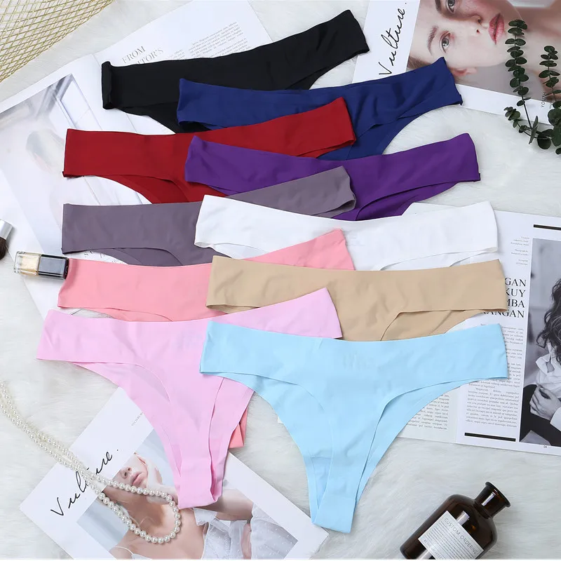 Ice Silk Seamless Sexy Panties for Women G-String Solid Female Thong Low Waist Ladies Bikini Underwear Cotton Crotch Lingerie
Ice Silk Seamless Sexy Panties for Women G-String Solid Female Thong Low Waist Ladies Bikini Underwear Cotton Crotch Lingerie