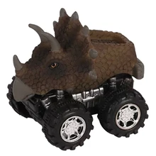 

Mini Plastic Triceratops Dinosaur Models Pull-back Vehicle Car Toys for Children