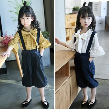Fall 2018 New Girls Children Retro Wind Leaf Lantern Sleeve Striped Shirt Two Piece Set
Fall 2018 New Girls Children Retro Wind Leaf Lantern Sleeve Striped Shirt Two Piece Set