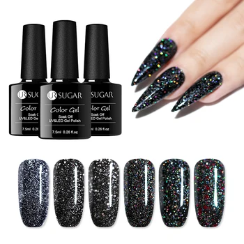 UR SUGAR Black Crystal Nail Gel Sequins Holo UV Gel Polish Soak Off 7.5ml Nail Art Design Long Lasting Gel Varnish
UR SUGAR Black Crystal Nail Gel Sequins Holo UV Gel Polish Soak Off 7.5ml Nail Art Design Long Lasting Gel Varnish
