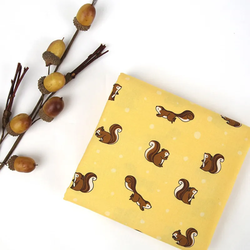 half yard Korean import plain cotton fabric with cartoon squirrel print, handmade DIY patchwork garment dress A730
half yard Korean import plain cotton fabric with cartoon squirrel print, handmade DIY patchwork garment dress A730