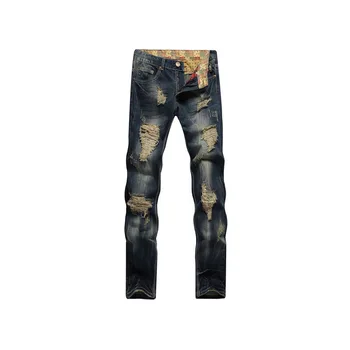2019 Fashion personality printing hand-broken brand men's jeans straight type Slim European and American original trousers men
2019 Fashion personality printing hand-broken brand men's jeans straight type Slim European and American original trousers men